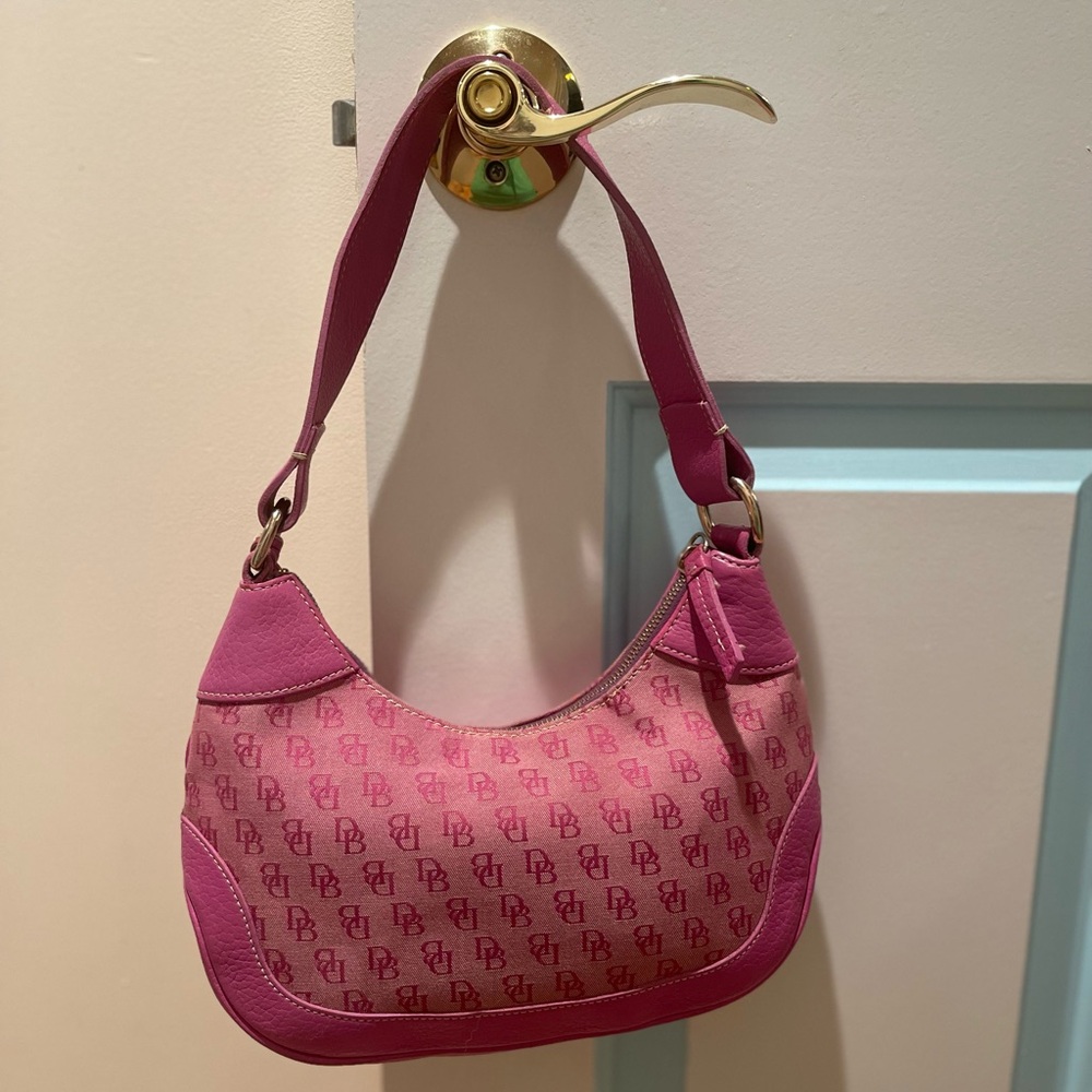 Textured Fabric with Pink Accent